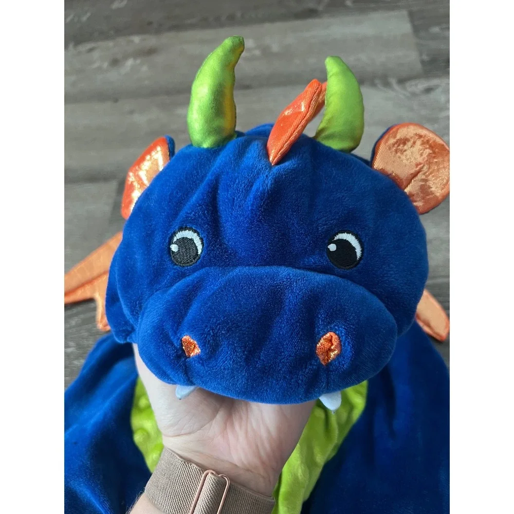 Dream Play Imagine Dragon Costume Kids 12M Blue Plush Halloween Vest